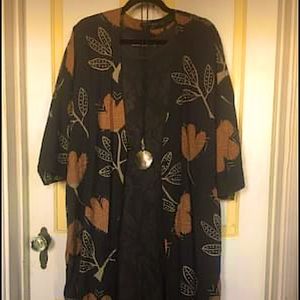 Gudrun Sjoden Kimono, Very Roomy Small, EUC, Print